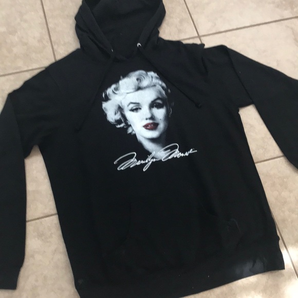 Manilyn Manroe Black Hoodie Sweatshirt - Picture 3 of 3